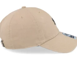 Dad Cap-47 Brand New York Yankees Base Runner Clean Up Khaki Dad Cap - Beige