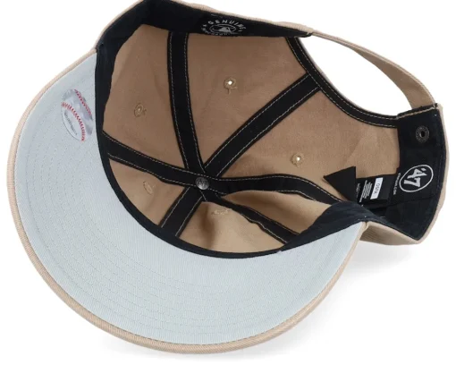 Dad Cap-47 Brand New York Yankees Base Runner Clean Up Khaki Dad Cap - Beige