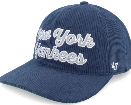 Dad Cap-47 Brand New York Yankees Chainscript Hitch Lc Navy Dad Cap - Blue