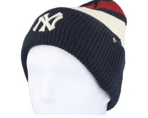 Fashion 47 Brand New York Yankees Clubhouse Jennings 47 Beanie Navy Cuff - Blue