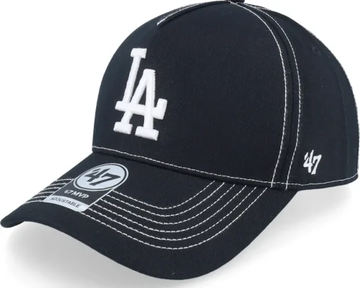 Adjustable-47 Brand New York Yankees Contrast Stitch Mvp Dt /White A-frame Adjustable - Black