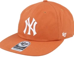 Outlet 47 Brand New York Yankees Linscott Captain Rl Clay Snapback - Orange