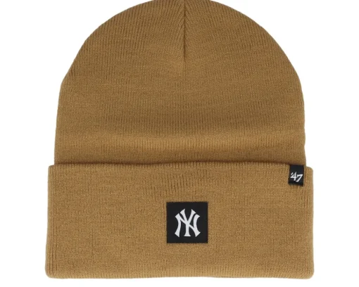 Cuff Beanies-47 Brand New York Yankees MLB Compact Alt Camel Cuff -