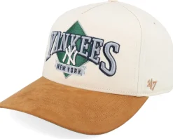 Best 47 Brand New York Yankees MLB Diamond 47 Hitch Cap Natural A-frame Adjustable - Beige