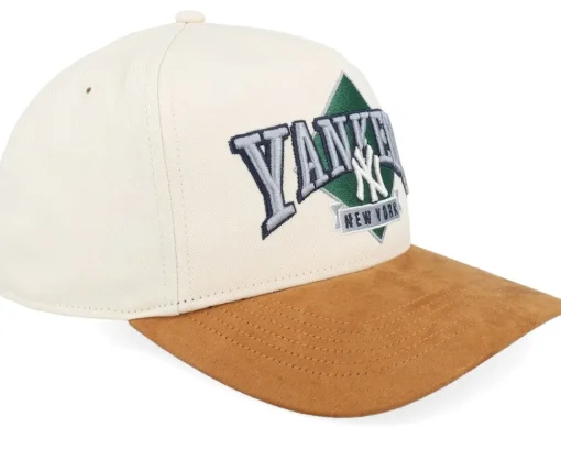 Best 47 Brand New York Yankees MLB Diamond 47 Hitch Cap Natural A-frame Adjustable - Beige