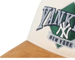 Best 47 Brand New York Yankees MLB Diamond 47 Hitch Cap Natural A-frame Adjustable - Beige