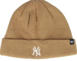 Hot 47 Brand New York Yankees MLB Randle Camel Short Beanie -