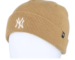Hot 47 Brand New York Yankees MLB Randle Camel Short Beanie -