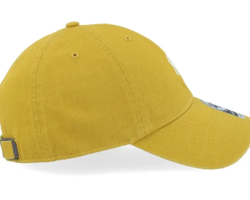 Dad Cap-47 Brand New York Yankees MLB Runner 47 Clean Up Goldenrod Dad Cap - Yellow
