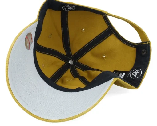 Dad Cap-47 Brand New York Yankees MLB Runner 47 Clean Up Goldenrod Dad Cap - Yellow