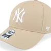 Adjustable-47 Brand New York Yankees Raised Basic Mvp Khaki/White Adjustable -