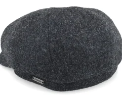 Flat Caps-Wigéns Newsboy Classic Cap Dark Melange Flat Cap - Grey