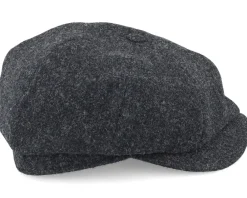 Flat Caps-Wigéns Newsboy Classic Cap Dark Melange Flat Cap - Grey