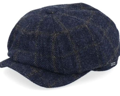 Flat Caps-Wigéns Newsboy Classic Cap Navy Flat Cap -