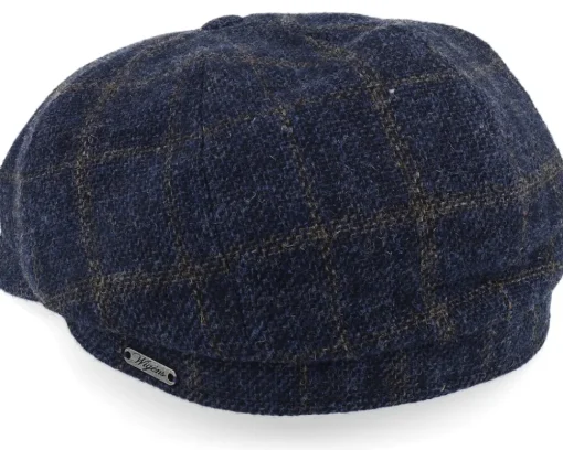 Flat Caps-Wigéns Newsboy Classic Cap Navy Flat Cap -