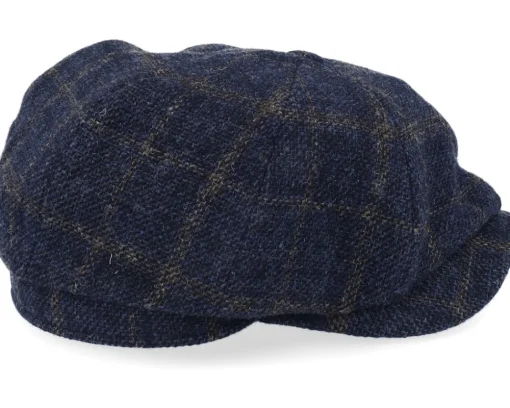 Flat Caps-Wigéns Newsboy Classic Cap Navy Flat Cap -