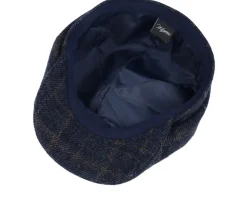 Flat Caps-Wigéns Newsboy Classic Cap Navy Flat Cap -