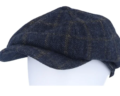 Flat Caps-Wigéns Newsboy Classic Cap Navy Flat Cap -
