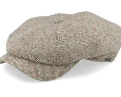 Clearance Wigéns Newsboy Retro Cap Beige Flat Cap -