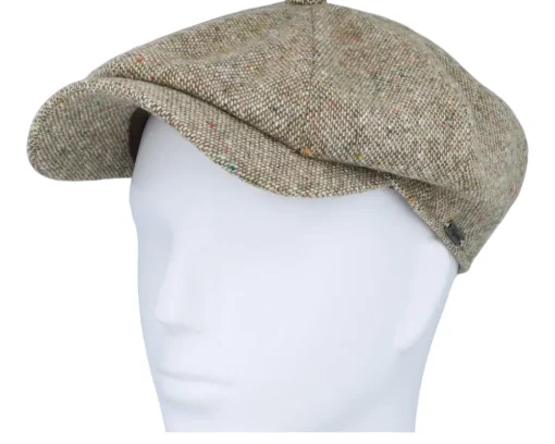 Clearance Wigéns Newsboy Retro Cap Beige Flat Cap -
