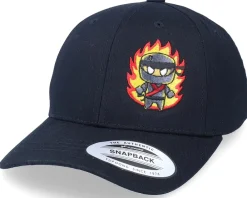Kids-Kiddo Cap Ninja Fire Fury Black Adjustable -