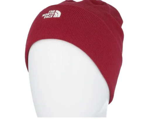 Clearance The North Face Norm Beanie Red Cuff -