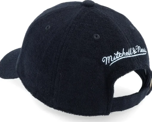 Adjustable-Mitchell & Ness North Carolina Tar Heels Terry Cloth Strapback Adjustable - Black