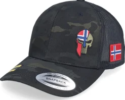 Trucker-Army Head Norway Army Skull Multicam Black Trucker -