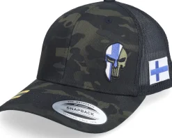 Trucker-Army Head Norway Army Skull Multicam Black Trucker -