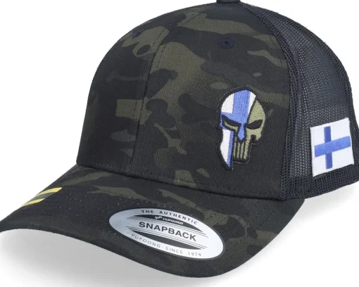 Trucker-Army Head Norway Army Skull Multicam Black Trucker -