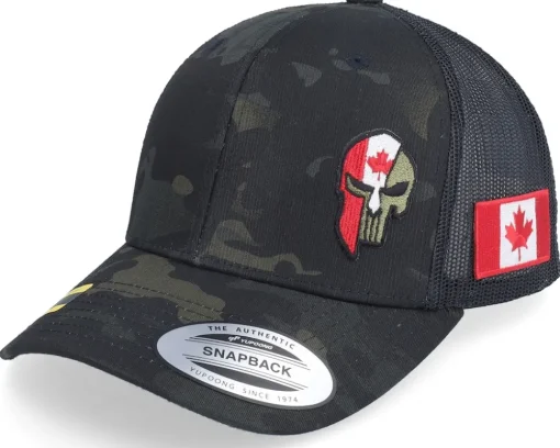 Trucker-Army Head Norway Army Skull Multicam Black Trucker -