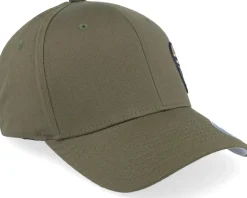 New Army Head Norway Army Skull Olive Wooly Combed Flexfit - Green