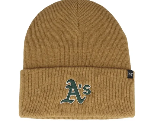 Best 47 Brand Oakland Athletics MLB Haymaker Camel Cuff - Beige