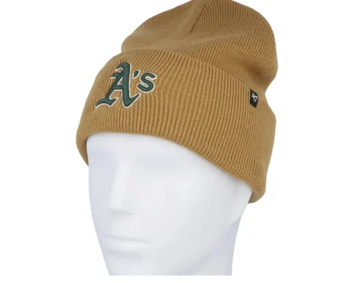 Best 47 Brand Oakland Athletics MLB Haymaker Camel Cuff - Beige