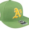 Best 47 Brand Oakland Athletics MLB Sure Shot Under 47 Captain Green Snapback -