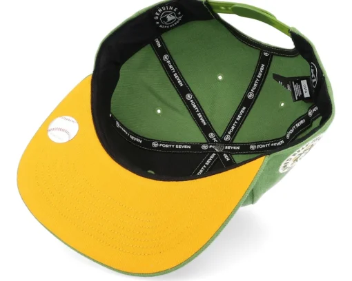 Best 47 Brand Oakland Athletics MLB Sure Shot Under 47 Captain Green Snapback -