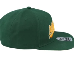 Snapback-47 Brand Oakland Athletics No Shot Script Under Captain Dark Green/Yellow Snapback -