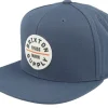 Snapback-Brixton Oath III Flint Stone Blue/White Snapback -