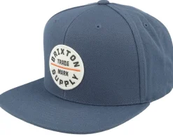 Snapback-Brixton Oath III Flint Stone Blue/White Snapback -
