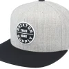 Snapback-Brixton Oath III Light Heather Grey/Black Snapback -
