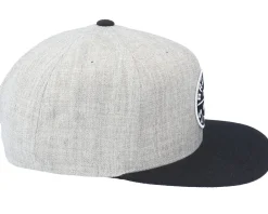 Snapback-Brixton Oath III Light Heather Grey/Black Snapback -