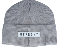 Cuff Beanies-Upfront Ocean Knit Beanie Grey Cuff -