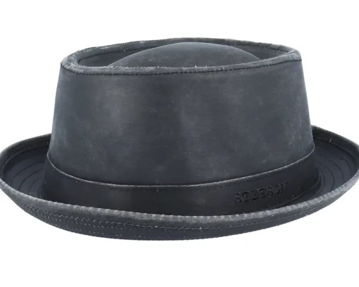 Pork Pie Hats-Stetson Odenton Black Pork Pie -