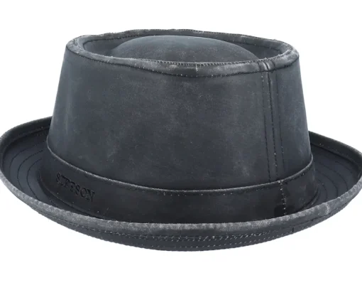 Pork Pie Hats-Stetson Odenton Black Pork Pie -