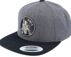Sale Vikings Odin Runes Patch Charcoal Grey/black Snapback -