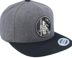Sale Vikings Odin Runes Patch Charcoal Grey/black Snapback -
