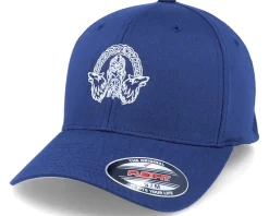 Hot Vikings Odin Wolves Logo Navy Flexfit -