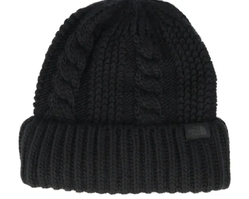 Knitted Beanies-The North Face Oh Mega Beanie Black/ Black Cuff -