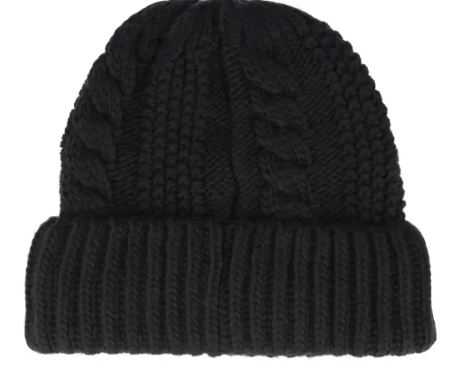 Knitted Beanies-The North Face Oh Mega Beanie Black/ Black Cuff -
