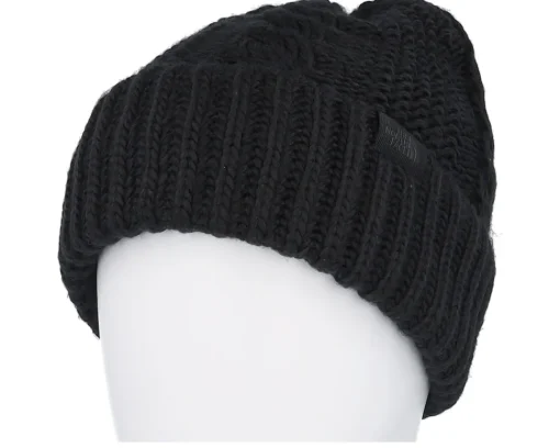 Knitted Beanies-The North Face Oh Mega Beanie Black/ Black Cuff -